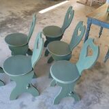 6 heart chairs