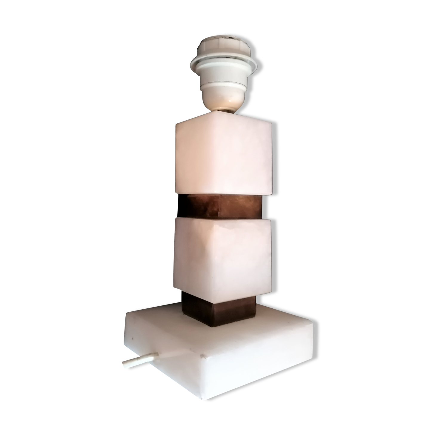 Modernist marble lamp foot art deco style