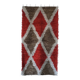 Scandinavian red rhombus rya rug | Sweden | 1960s
