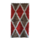 Scandinavian red rhombus rya rug | Sweden | 1960s