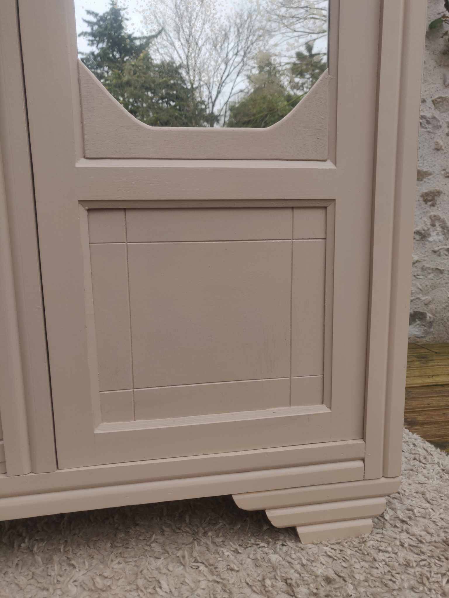 Beige art deco wardrobe