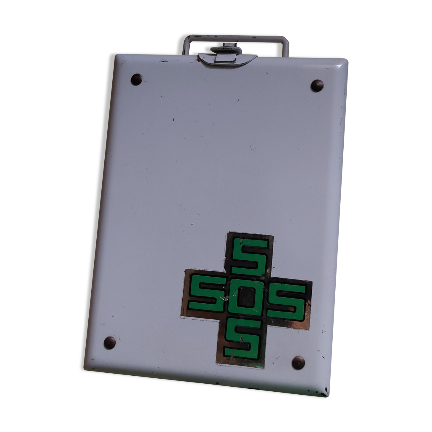 Old sheet metal medicine box