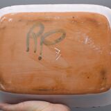 Large vintage ceramic dish depicting a bird - robert picault