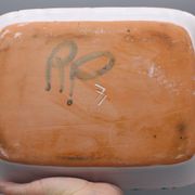 Grand plat en ceramique vintage figurant un oiseau - robert picault