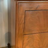 Louis Philippe dressing table chest of drawers in mahogany and 19th century veneer