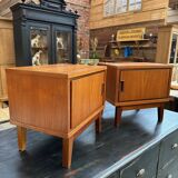 Pair of Scandinavian teak bedside tables