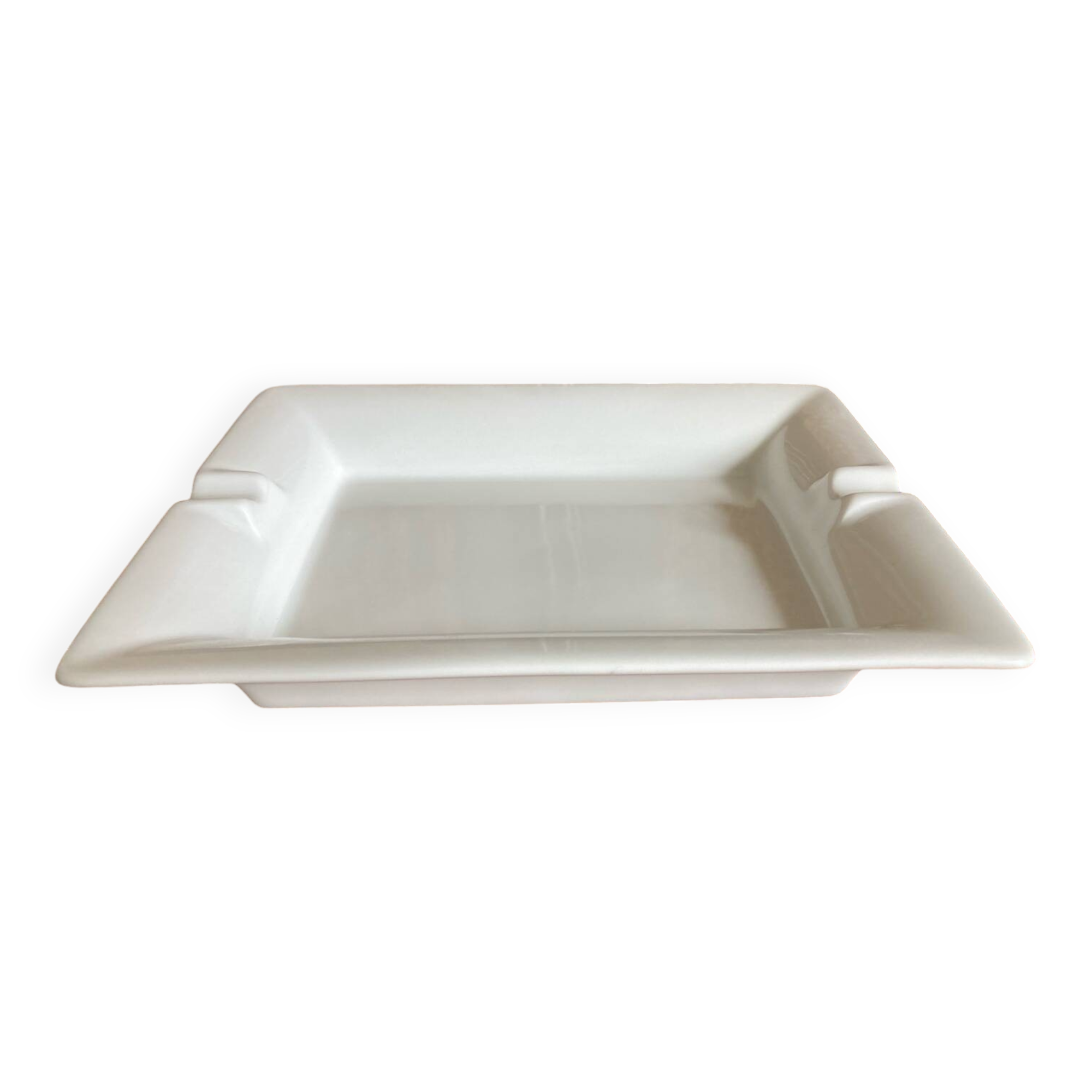 Vide poche cendrier en porcelaine blanc