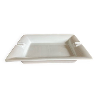 White porcelain ashtray empty pocket