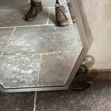 Art Deco mirror in nickel-plated bronze