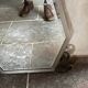 Art Deco mirror in nickel-plated bronze