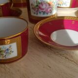 Tea set in hand-painted Limoges porcelain