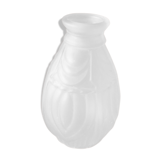 Joma satin glass vase made in France Montreuil