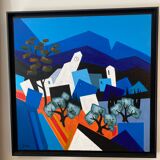 Painting Lourmarin by Jean Triolet