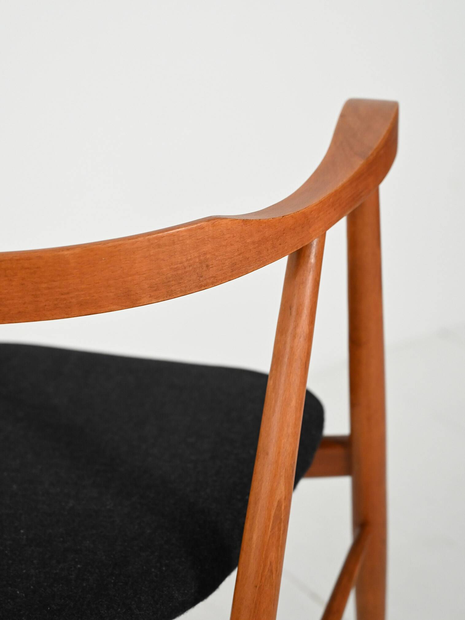 Pair of walnut dining chairs