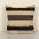Handmade Organic Wool Striped Couch Pillow Cover, Ethnic Chair Cushion Decor from Anatolian, Bohemia