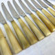 12 vintage knives NOGENT Bakélite imitation ivory
