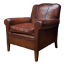 French leather club chair normandy tri-lobe model c1920