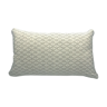 Coussin blanc et olive 30x50cm