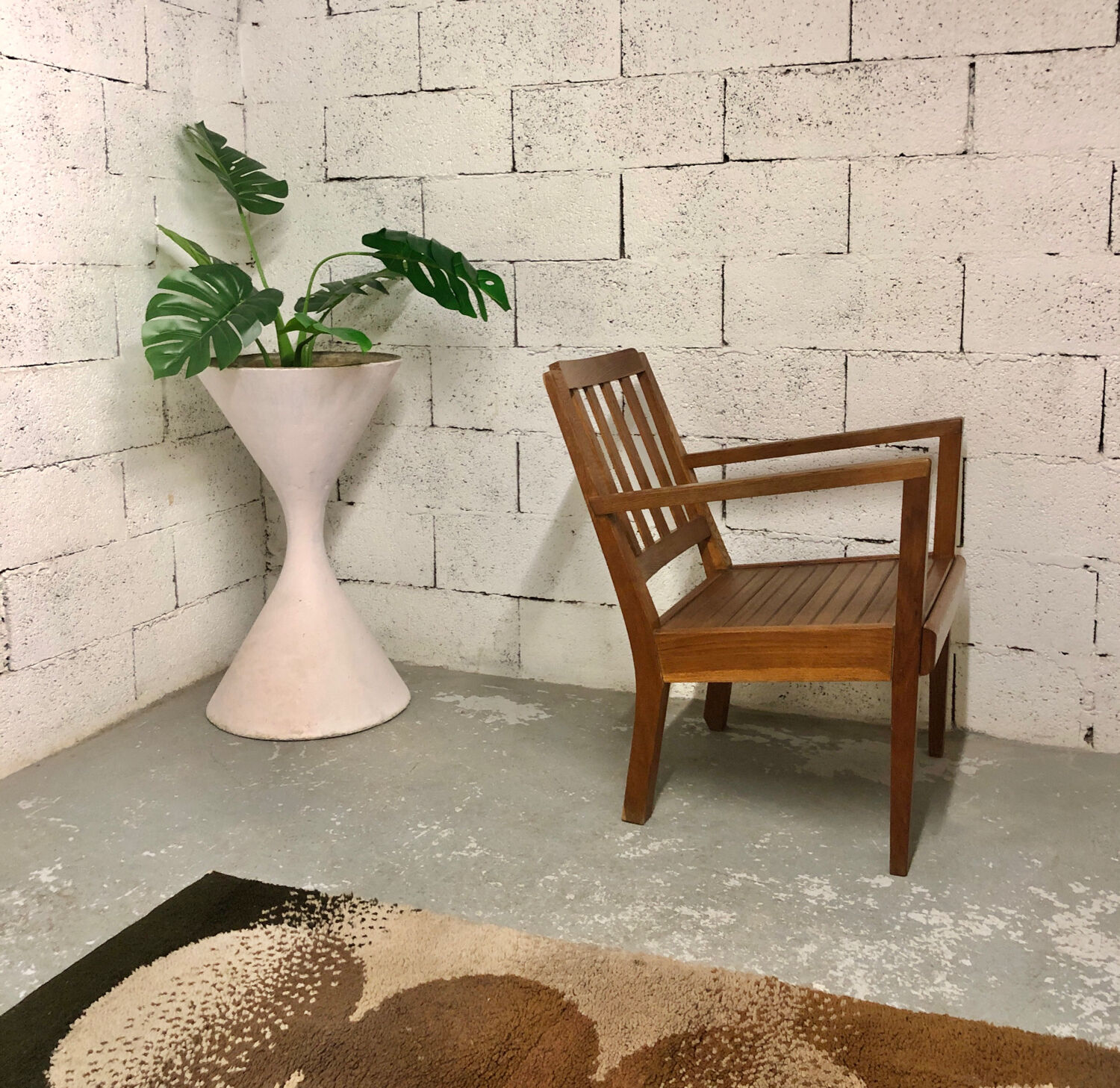 Reconstruction period armchair, René Gabriel style, 1950s