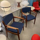 Pair of Erik Bush Scandinavian armchairs