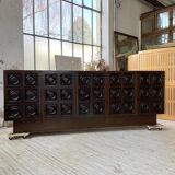 Brutalist sideboard attributed to De Coene 70s
