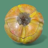 Pumpkin/gourd shaped box - Slipware ceramic