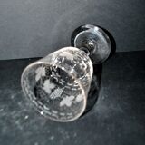 Antique souvenir glass tumbler engraved with the name Adolphe