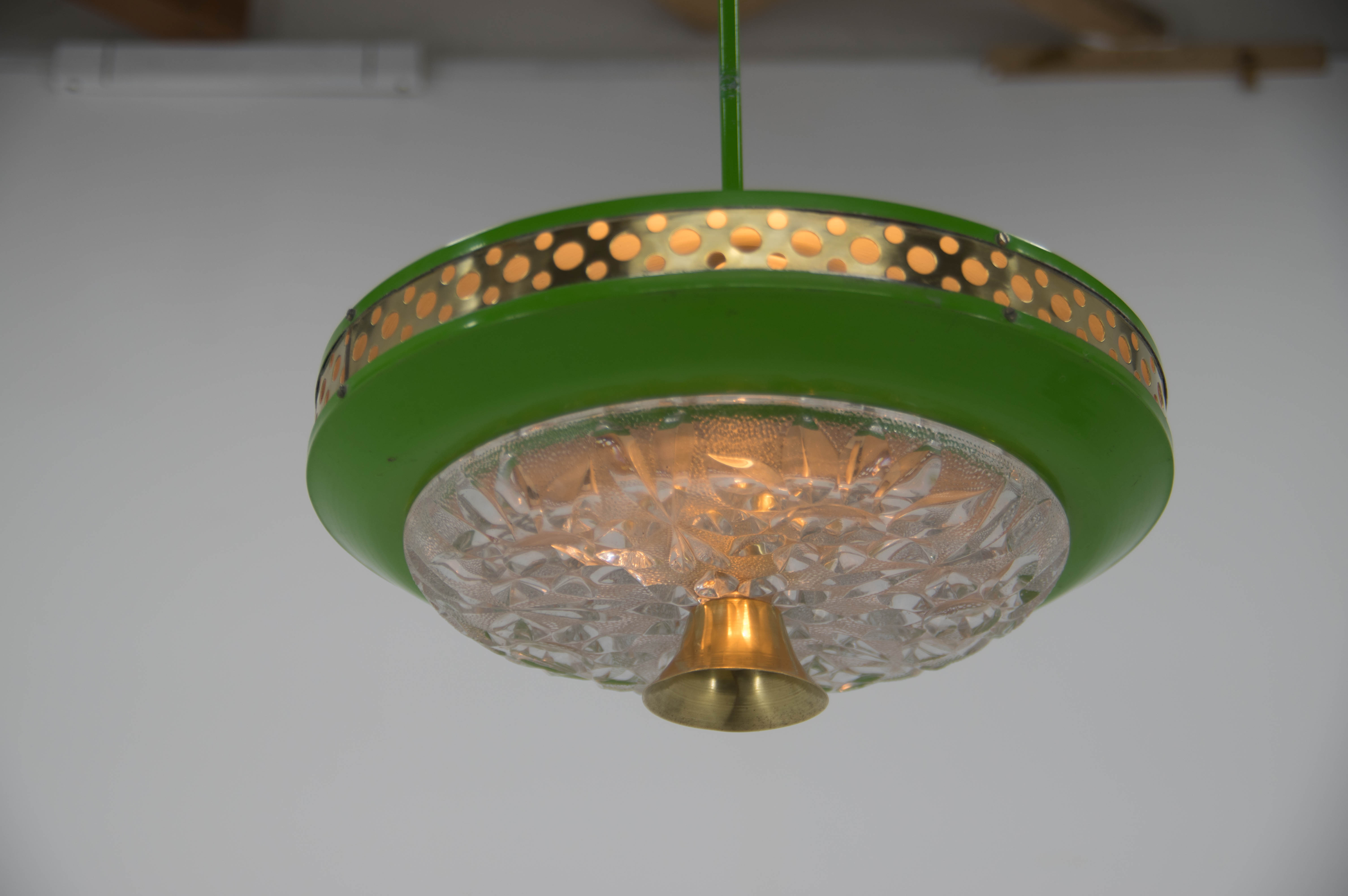 Space age metal pendant by ludib bratislava, czechoslovakia, 1960s