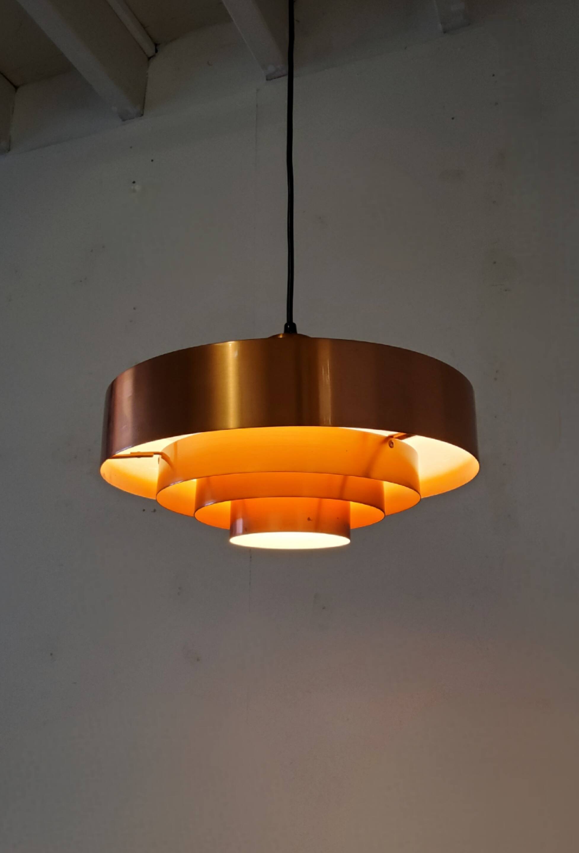 Danish suspension light by Jo Hammerborg for Fog and Morup, 1963 vintage.