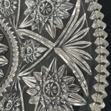 Antique crystal glass fruit dish
