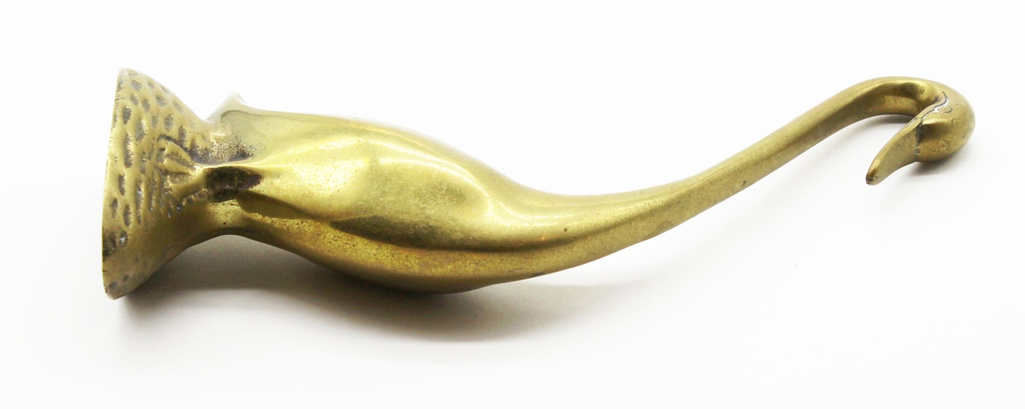 Large brass swan