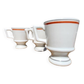 Trio tasses Café de Paris Porcelaine d'Auteuil