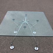 1970s Norman Foster Nomos glass table for Tecno Italy