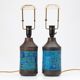 Pair of table lamps by Aldo Londi for Bitossi Sweden 1960 Signed