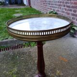 Marble table side or table pedestal table