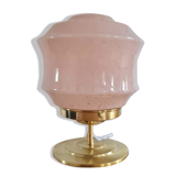Table lamp in pink Clichy glass