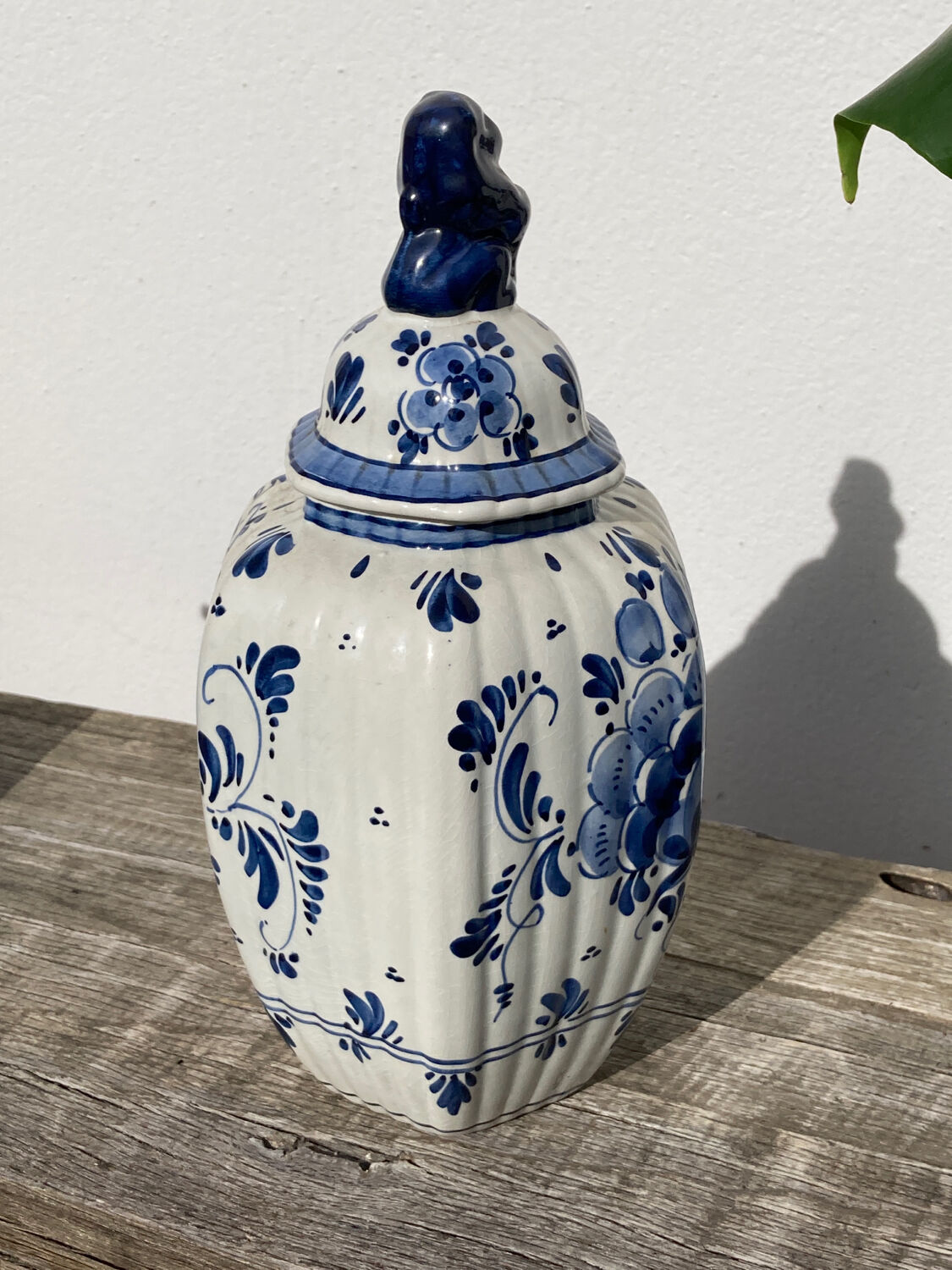 Pot couvert Delft bleu et blanc