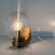 Simple glass and brass wall light from the mid-century, 1960, Germany.