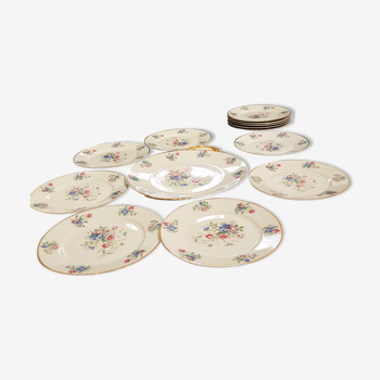 Flat flower pie lot with 12 plates