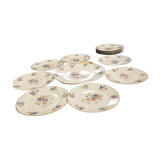 Flat flower pie lot with 12 plates