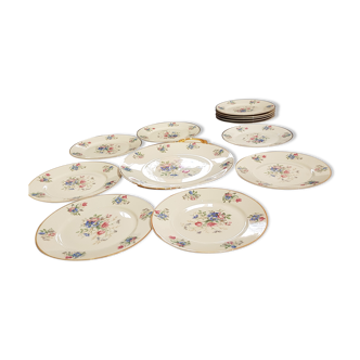 Flat flower pie lot with 12 plates