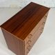 Commode années 60 en bois et laiton