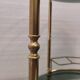Table d'appoint / barcart / serveuse milieu de siècle, laiton doré et verre fumé, années 70 - Italie.