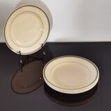 Set of semi-hollow ceramic plates from St Amand