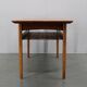 Danish midcentury coffee table with teak veneer and oak base, 1960s