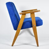 Original 60s icon, armchair 366 designer J. Chierowski, blue
