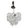 Murano Glass Sputnik Chandelier With Swirling Italian Glass Clear and White