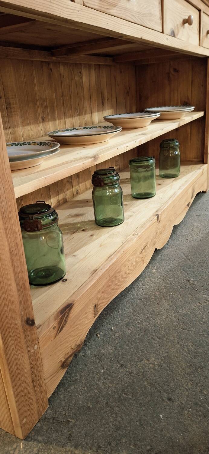 Open buffet in fir wood