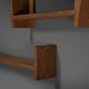 Beautiful oak wood Giuseppe Rivadossi shelves, Italy 1970s