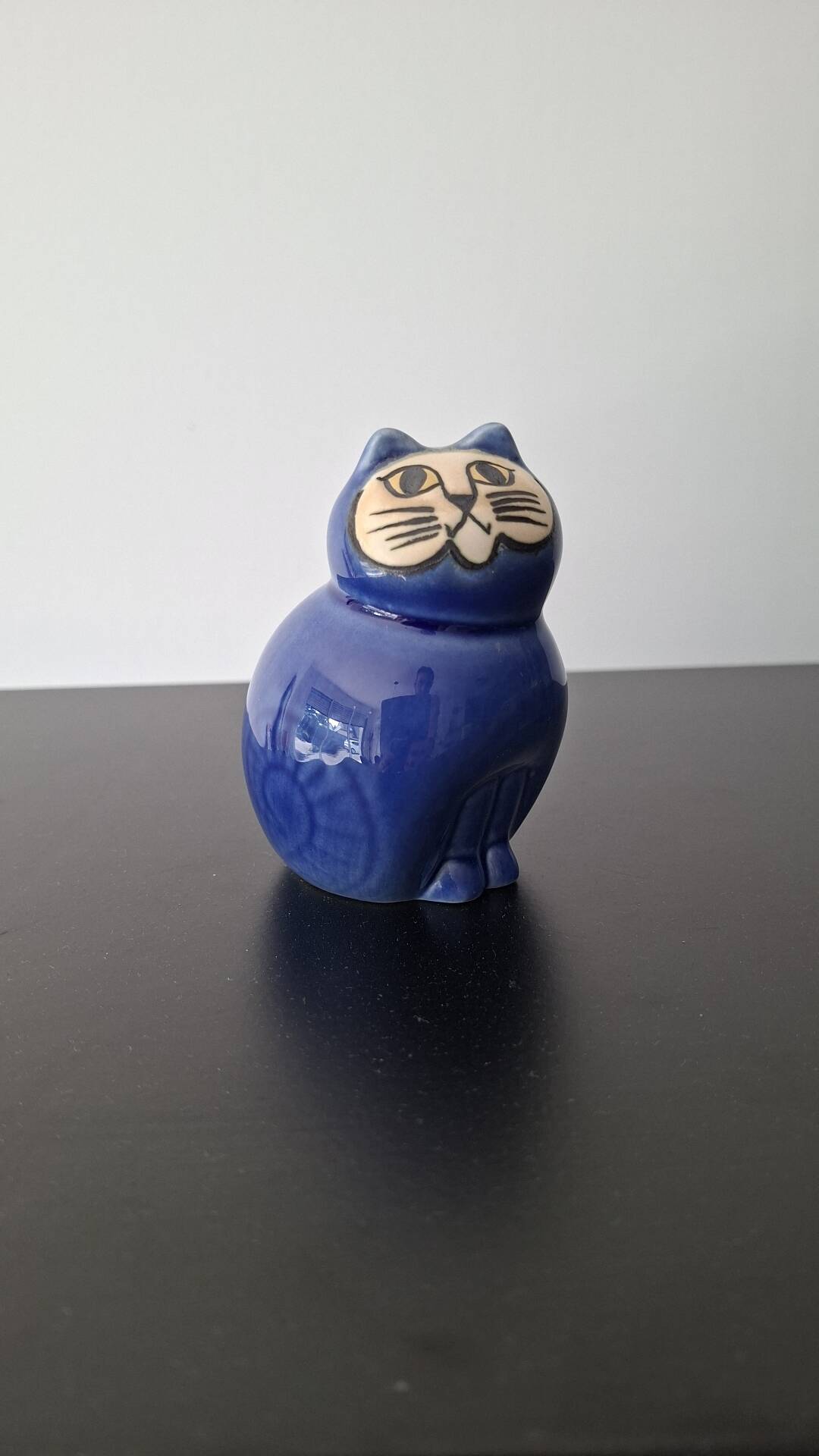 Ceramic cat mia cobalt blue lisa larson atelier gustavsberg